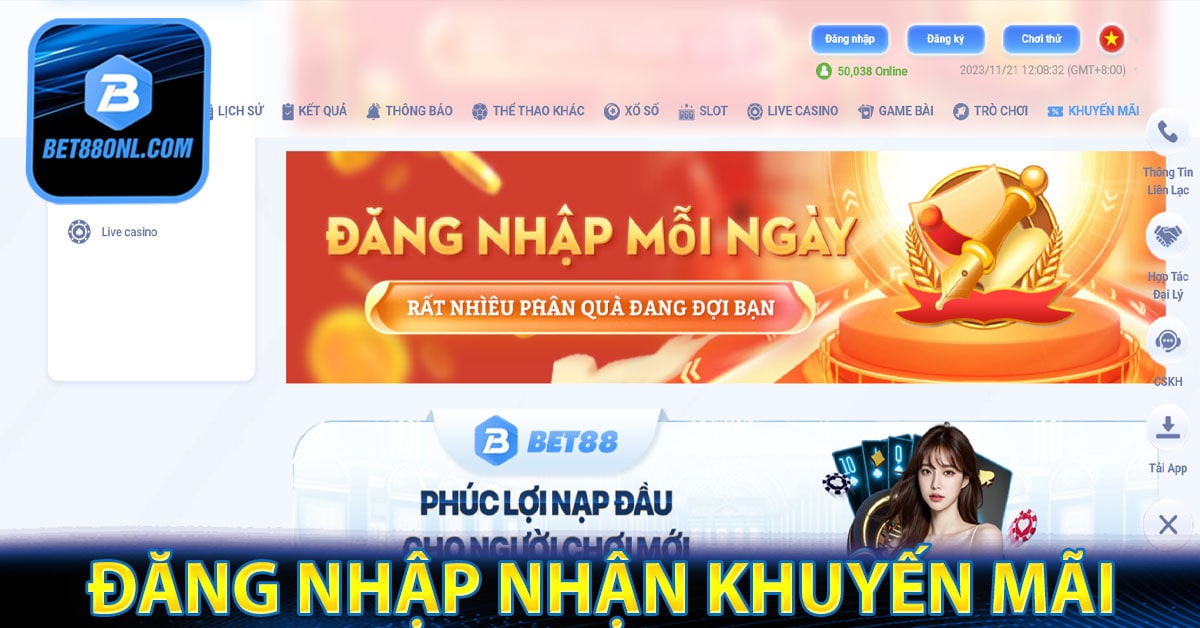 Đăng nhập nhận ngay khuyến mãi