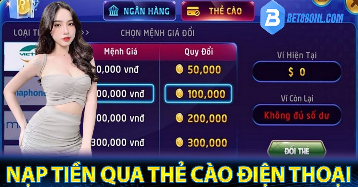 Quy trình nạp tiền qua thẻ cào điện thoại